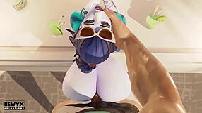 widowmaker's french holiday overflows with big ass and monster cock action