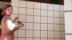 Neighbor Invites Me Poolside for Swollen Pussy Flashing Fun
