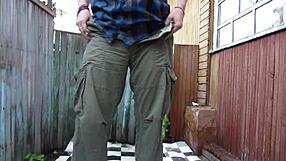 Pissing In Condom BBW Mature Milf Urinates In Garden Fetish Outdoor