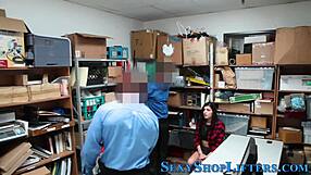 Latina teen shoplifter caught bending over gets small tits rammed doggystyle in hardcore reality bust