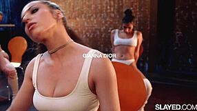 slayed ballerinas go wild in five-girl ebony lesbian orgy!