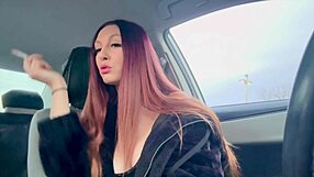 hey artemisia, those big tits look amazing while smoking in car