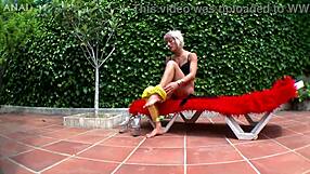 high heels blonde takes deep anal gaping outdoor with cumshot facial for nicky wayne 💦🍑🔥