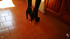 Tall Mistress Boots Garage Slave Domination