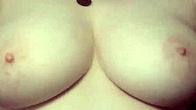 chubby gamer with big tits and pussy cums hard in chair