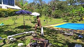 farm boss bangs naked pool worker