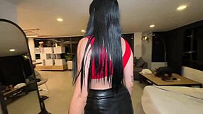 sexy brunette secretary begs for my monster cock during office pov sex break