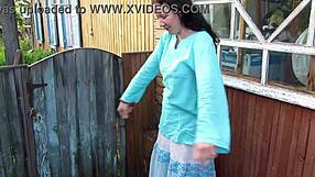 Pissing In Condom BBW Mature Milf Urinates In Garden Fetish Outdoor