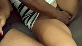 Street fan sparks horny home fuck right before cuckold's eyes