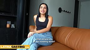 latina teen model sucks casting directors cock then gets shaved pussy stuffed hard