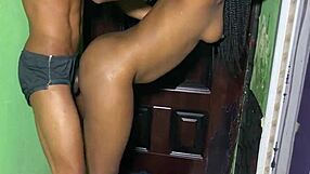 my stepbrother's wife bends over in bathroom craving my muscular hardcore pounding and wet pussy fill