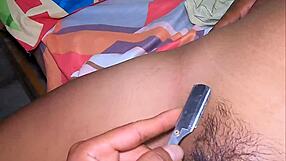 Morena Flaquita Lets Delfin Shave Her Tight Vagina First Time Homemade