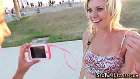 Real 18+ teen lesbos go down on each other adorably
