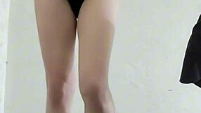 SHEMALE TING XUAN masturbates UNDERWEAR coat street PUBLIC cumshot