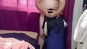 sexy petite 18yo stepdaughter kneels sucking stepdad's cock before tight pussy doggystyle interracial pounding