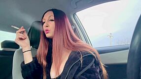 hey artemisia, those big tits look amazing while smoking in car
