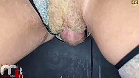 he tried sneaking off the condom but her cuckold craved watching that huge cock bareback her