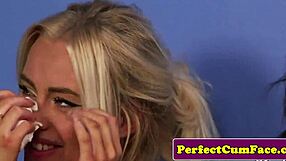 oi love check out this british babe sucking close-up for a massive facial cumshot