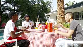 black milf threesome anal gaping with big tits ebony action