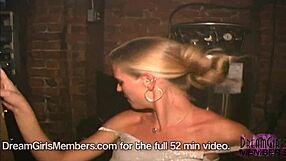 heart racing from downblouse upskirt peeks at dancing dream girl in hot night club bar