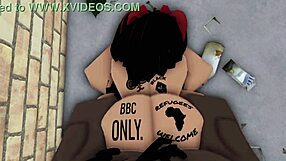 rice bunny bends for massive bbc pounding in dark alleyway