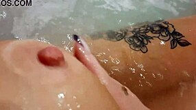i cum so hard watching this pretty blonde housewife masturbate in hot tub