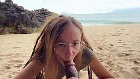 luna vitali fucks bbc bareback on deserted beach with creampie orgasm