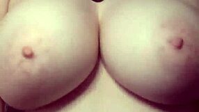 chubby gamer with big tits and pussy cums hard in chair