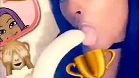 Butta slips banana deep in mouth blowjob compilation teasing every juicy lick