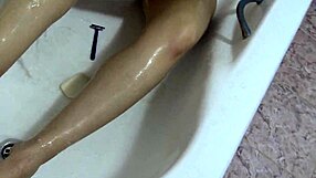 milf shaves her nice ass in the bathroom for amateur fetish