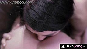 Mina moon visits bestie sawyer cassidy but ends up licking petite asian pussy rimming ass in lesbian play