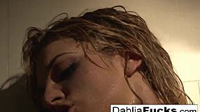 Hey sexy Dahlia, wanna join naughty shower pussy play?