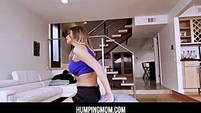 yoga stepmom brooklyn chase stretches big tits pussy for stepson humping blowjob ride