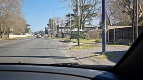 Latina bent over street for first public anal casting cumshot