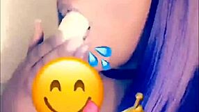 Butta slips banana deep in mouth blowjob compilation teasing every juicy lick