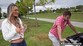 Nicky rebel chokes blonde milf mandy rhea with deepthroat cowgirl before doggystyle pussy pounding cumshot