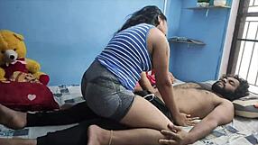 gf sneaks a ride on bf while roommates sleep nearby