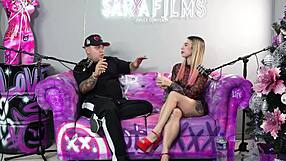 pornstar katty blake cums hard from toys and fingers in real horny interview
