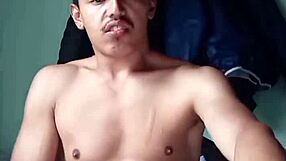 look at this young tanned guy stroking out his hot load part 1