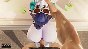 widowmaker's french holiday overflows with big ass and monster cock action