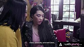 Mina moon visits bestie sawyer cassidy but ends up licking petite asian pussy rimming ass in lesbian play