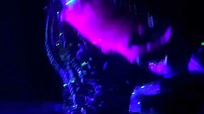 oiled black babe deepthroats huge banana cock sexy blowjob