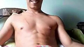 look at this young tanned guy stroking out his hot load part 1