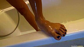 young interracial babe rides cock bare with heels on no panties!