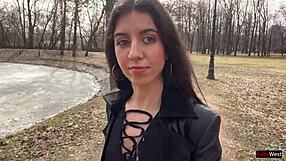 Cum dripping down my face as i walk through the public park with ripped clothes and boots!