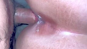 bent over latina teen gets anal creampie doggystyle in gym while on her period