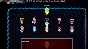 Big tits succubus dominates in femdom battle sim! Can you survive her booby game collection overload?