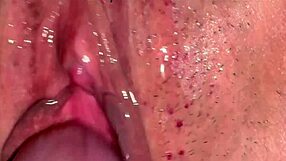 Amateur milf's shaved pink pussy 187 days post-virginity loss up close