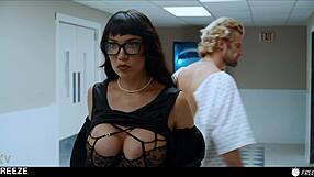 boss lady milf's big tits get CREAMPIED after employee freezes time to BEND her over and FUCK hard