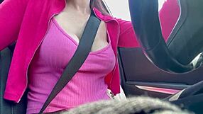 Artemisia Love Flaunts Massive Horny Boobs Bouncing Wildly in Outdoor Car Ride